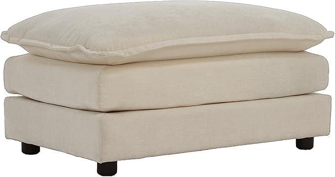 Chenille Upholstered Couches Ottoman for Modular Sectional Sofa, Light Coffee